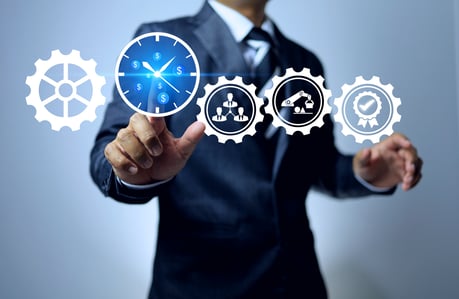 man in suit achieving Operational Efficiency with cloud management of credentials
